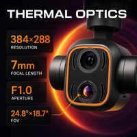 Caméra thermique à double capteur SKYDROID C12, 2K 384x288, stabilisée sur 3 axes, charge utile pour drone d'inspection