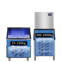 Machine Commerciale à Grande Capacité pour Glaçons Tubulaires, Producteur de Glace Granulaire 100 kg/220 lb, Machine à Glaçons Cristallins pour Professionnels