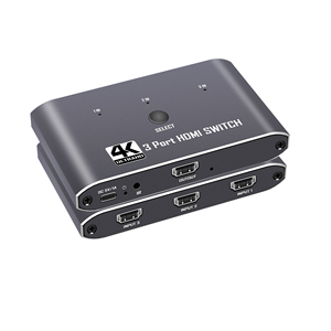 Commutateur HDMI 3x1 4K 2.0b 18 Gbps HDR Commutateur audio vidéo 3 entrées vers 1 sortie avec télécommande pour <span class=keywords><strong>PS4</strong></span> XBOX STB PC - Product Image 1