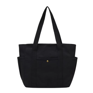 <span class=keywords><strong>Sac</strong></span> fourre-tout en toile tendance grande capacité avec <span class=keywords><strong>fermeture</strong></span> éclair et deux poignées 30x15x40cm pour le travail, les trajets quotidiens et l'utilisation étudiante - Product Image 3