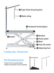 <span class=keywords><strong>Mesa</strong></span> DE ASEO Veterinaria con luz LED eléctrica para mascotas, <span class=keywords><strong>mesa</strong></span> de peluquería para perros, características de limpieza para herramientas de aseo para mascotas - Product Image 3