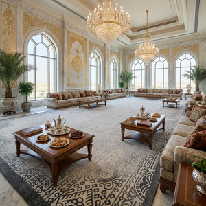 Tappeto di Lusso Fatto <span class=keywords><strong>a</strong></span> <span class=keywords><strong>Mano</strong></span> in Stile Islamico, Moderno Tappeto Astratto di Grandi Dimensioni per Soggiorno, Camera da Letto e Corridoio - Product Image 3