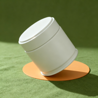 Boîte en étain hermétique de qualité alimentaire blanche 60*60mm 30g 40g avec logo personnalisé et couvercle à vis pour le stockage du thé matcha, du café, récipient réutilisable