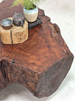 Table basse de luxe récupérée table basse en dalle de bois litchi table basse en dalle de bois naturel