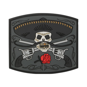Patch en caoutchouc 3D PVC personnalisé El <span class=keywords><strong>Guapo</strong></span> avec dos en boucle souple pour vêtements - Product Image 1