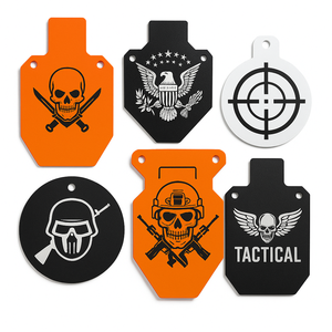 工場面白い戦術的な射撃ターゲット<span class=keywords><strong>AR500</strong></span>スチールスマイリーフェイスとスタースカルプレートカスタムレーザー彫刻付き - Product Image 2