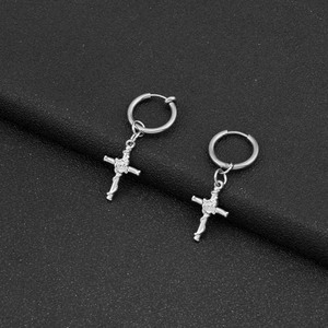 Pendientes de Cruz con Diseño Sencillo y Exclusivo 2026, de Acero Inoxidable, Estilo Lujoso y Ligero, Unisex, Joyería de Moda al por Mayor - Product Image 2