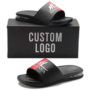 Henghao Oem Custom Slides Sandals Slippers Beach Soft Sole Flat Super Soft Low Moq Air Cushion Slides Slippers Latest Design