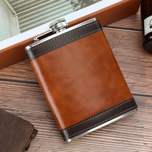 Tùy chỉnh 6oz 7Oz 8oz laserable Da Thép không gỉ rượu Rượu <span class=keywords><strong>Flask</strong></span> Hip <span class=keywords><strong>Flask</strong></span> cho rượu whisky - Product Image 3