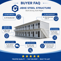 Maison modulaire préfabriquée à deux étages en structure acier Jieke de haute qualité pour bureaux modernes et camps de travail – Vente en gros
