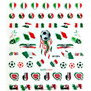 Five & Ten GMPC/Sedex/ISO/EUDR FIFA Nail Art Autocollants National Football Football Espagne Argentine France Brésil <span class=keywords><strong>Faux</strong></span> <span class=keywords><strong>Ongles</strong></span> Conseils - Product Image 5