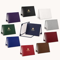 Porte-documents en velours A5 pour diplôme et certificat, avec logo personnalisé pour la remise des diplômes