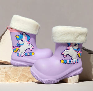 Filles 2-6 ans enfants bébé dessin animé EVA vêtements d'extérieur imperméable antidérapant fond souple court baril bottes <span class=keywords><strong>de</strong></span> <span class=keywords><strong>pluie</strong></span> - Product Image 4