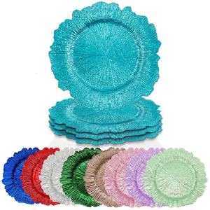 Platos Base Decorativos <span class=keywords><strong>de</strong></span> Plástico <span class=keywords><strong>de</strong></span> 13 Pulgadas Color Champán para Fiestas <span class=keywords><strong>de</strong></span> Aniversario y Suministros para Recepciones <span class=keywords><strong>de</strong></span> Boda - Product Image 1