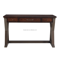 Bureau antique de table d'étude avec trois tiroirs