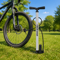 Pompe à vélo portable haute pression, gonfleur domestique pour voiture avec valves Presta et Schrader pour tube à air de vélo