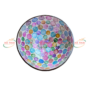 Khảm dừa bát Handmade vỏ dừa bát với mẹ của Ngọc Trai khảm Inlay tùy chỉnh thiết kế lưu niệm Mauritius - Product Image 1