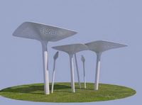 Arbre rougeoyant d'acier inoxydable de développement de propriété avec l'auvent pour des projets architecturaux