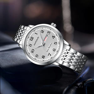 Reloj de pulsera para hombre de estilo empresarial con gran pantalla digital, correa de acero impermeable, reloj de cuarzo para personas mayores. - Product Image 3