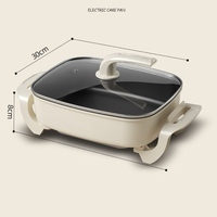 Prix usine marmite électrique tout-en-un antiadhésif Barbecue cuisinière quadrangulaire ménage poêle électrique