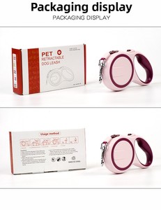 רצועת כלבים נשלפת בצבע כפול, רצועה אוטומטית טלסקופית אופנתית להליכת חיות מחמד, רצועת כלבים רב צבעונית אופנתית, ציוד לחיות מחמד - Product Image 6