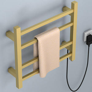 Grand sèche-serviettes électrique gris mat mural, design vertical moderne pour salle de bain, fonction de chauffage des serviettes - Product Image 2