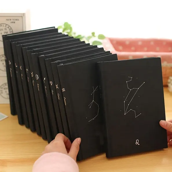 High end diary vintage special design notebook 12 constellations notebook for school office