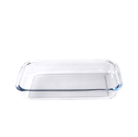 Plateau de cuisson rectangulaire en verre pour four Petit plat de cuisson en verre pour four