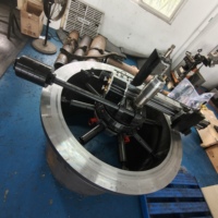 Machine de rectification de brides portable KEDES de haute précision avec moteur et alimentation 220V 1.5kW, garantie 1 an pour la réparation de brides de tuyaux