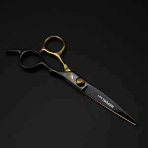 Ciseaux de cheveux en or professionnels de 6 pouces Ciseaux à poignée en acier pour coiffeurs - Product Image 5