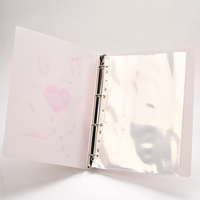 Carpeta Personalizada de Plástico PP con 3 Anillas, Tamaños A4, B5, A5, Transparente, con Bolsillo Interior y Ranura para Tarjetas de Visita, Impresión de Logotipo, OEM
