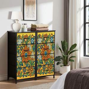 Tocador Floral de <span class=keywords><strong>Talavera</strong></span> mexicana para dormitorio, 4 cajones, organizador de almacenamiento de flores ornamentales, muebles de dormitorio, decoración del hogar en Stock - Product Image 5