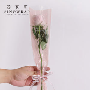 SINOWRAP Imprimer Petit Coeur et <span class=keywords><strong>mots</strong></span> d'amour Sac Rose Unique pour Manches Bouquet - Product Image 4