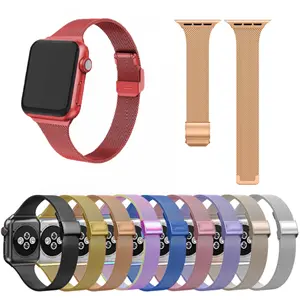 Slim Lady Frauen Armband Metall Uhren armband Edelstahl Metallband für iwatch Apple Watch 8 Ultra