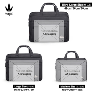 Maletín grande para hombre, 15,6 pulgadas, 17 pulgadas, 19 pulgadas, funda para ordenador portátil, bolso de trabajo de oficina de negocios, bolso de mensajero, bolsos de hombro, bolsos de mano - Product Image 2