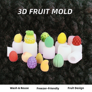 Moule en silicone en forme de fruits <span class=keywords><strong>3D</strong></span> pour la décoration de gâteaux, pour framboise, citron, fondant, bougie, pâtisserie, public cible : <span class=keywords><strong>boulanger</strong></span> - Product Image 3