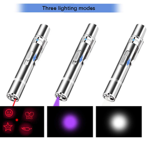 USB <strong>Cats</strong> Teaser Wand Toy Interactive LED Light <strong>Cat</strong> Dog Training <strong>Laser</strong> <strong>Pointer</strong> for Pets - Product Image 3