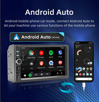 Autoradio Android universel BQCC 7 pouces double DIN, stéréo, audio multimédia MP5, écran tactile, GPS, USB, BT, FM, lecteur Carplay