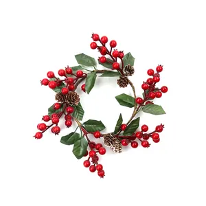 Giáng sinh trang trí nguồn cung cấp nhân tạo Berry đỏ navidad guirnaldas Y coronas productos nuevos Para navidad