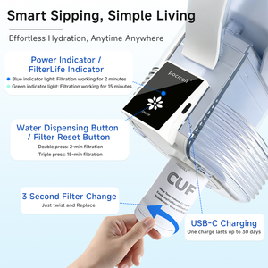Depuratore d'<span class=keywords><strong>Acqua</strong></span> Elettrico Portatile Domestico con Filtro a Carbone Attivo a 6 Stadi, Serbatoio da 2 Litri per Uso Domestico - Product Image 5