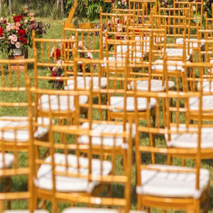 Sedie <span class=keywords><strong>Chiavari</strong></span> in Acciaio Inossidabile per Uso Interno Domestico, Montaggio Rapido, Design con Giunti in Bambù, per Matrimoni, Feste e Sale Banchetti - Product Image 3