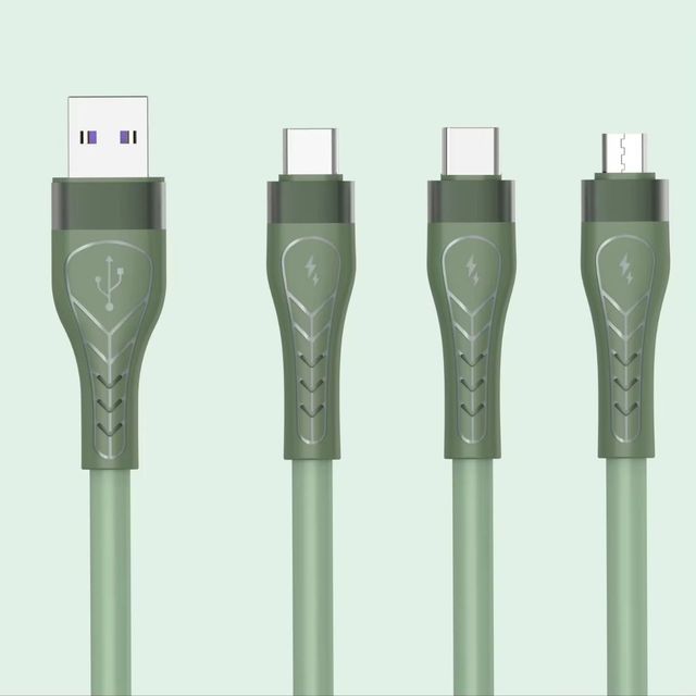 High Quality 3 in 1 Charger Cable Nylon Braided Multiple USB Cable Universal Charging Cord