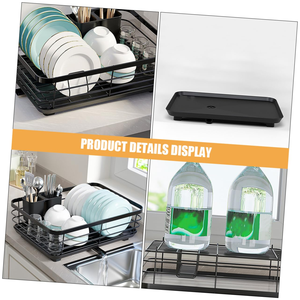 Escurridor de Platos Metálico de Alta Calidad Tipo Soporte para Encimera de Cocina, Cesta para Secar Vajilla y Utensilios - Product Image 5