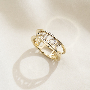 Bague en or 9 carats avec diamant de forme ronde Messi Jewelry MSR-2086, bague de mode avec diamant cultivé en laboratoire, idéale pour un cadeau - Product Image 4