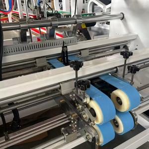 QZD PLC Control Folder Gluer Machine Máquina formadora de cajas de cartón corrugado Máquina encoladora de cartón de velocidad ajustable - Product Image 3