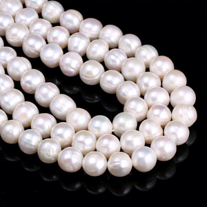 Hochwertige Naturgezüchtete Süßwasser-Kartoffelperlen, Bunt, Echt, Lose für DIY-Schmuckherstellung, Weiß, Rosa, Lila, 12mm - Product Image 6