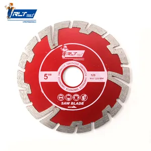 Rlt Tools-hoja de sierra de diamante de corte rojo, herramienta pequeña, portátil, dos cortos, uno largo, 5 pulgadas, 125mm, para cortar granito y hormigón