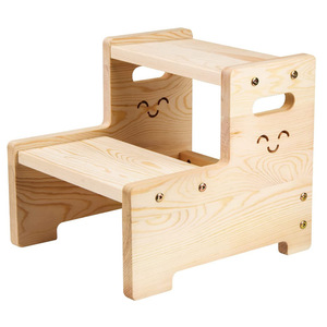Children <b>Step</b> <b>Stool</b> Solid Wood Non Slip Wash Stand For Kids Minimalist Design - Product Image 2