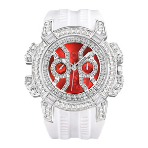 Men's European and American Fashion Personality Diamond Large Dial Quartz Watch for Man Silicone Big Dial <b>Clocks</b> - Product Image 1