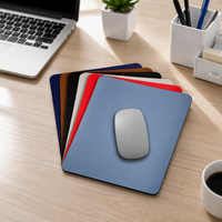 Tapis de Souris en PU Antidérapants et Imperméables pour Bureau et École, Napperons en Similicuir Personnalisables avec Logo, Cadeaux Promotionnels pour Entreprises - Vente Flash